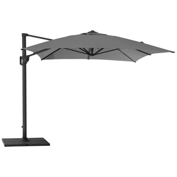Cane-Line Hyde Luxe parasol inkl. fod - 3x4 m. - Aluminium med Antracit dug